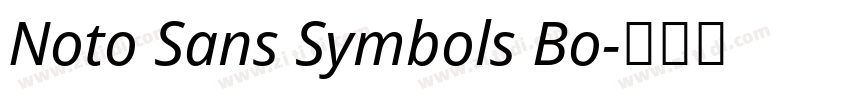 Noto Sans Symbols Bo字体转换